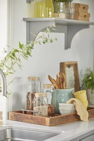 Sklenená dóza na potraviny BAMBOO s bambusovým viečkom 1750 ml