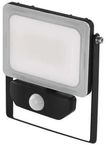 EMOS Vonkajší LED nástenný reflektor s čidlom ILIO, 21W, neutrálna biela, čierny, IP44
