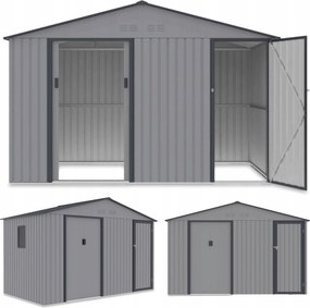 Záhradný domček na náradie kovový Falcon 340x194 cm Prístrešok