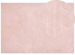 Koberec z umelej zajačej kožušiny 160 x 230 cm ružový THATTA Beliani