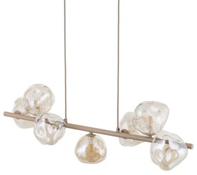 Luster na lankách LAVA 7xG9/8W/230V béžová/dymová béžová