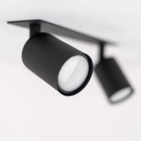 Podhľadové bodové svietidlo NEX 2xGU10/10W/230V čierna