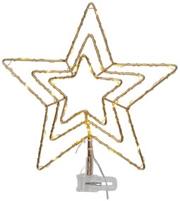 STAR TRADING Svietiaca vianočná hviezda na stromček Topsy Brass