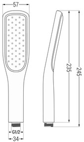 Mexen príslušenstvo - hlavica ručnej sprchy R-49, čierna-zlatá, 79549-75
