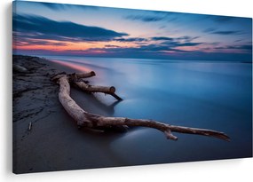 Obraz pláže pri západe slnka (90x60 cm)