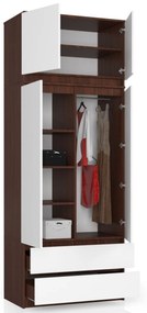 Nadstavec na šatník Star 90 cm wenge/biely