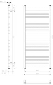 Sapho - Kúpeľňový radiátor METRO 386W 50x120 cm biela