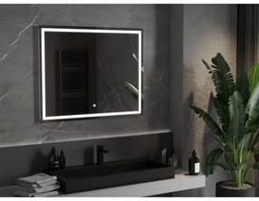 Mexen Miko, LED kúpeľňové zrkadlo s podsvietením 100 x 80 cm, 6000K, ochrana proti zahmlievaniu, 9819-100-080-611-00