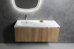 Sapho Sapho, ARECA umývadlo 110x50cm, liaty mramor, ľavé, biela, AC101L