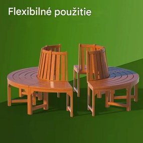 InternetovaZahrada Lavička okolo stromu Ø160 cm - eukalyptus