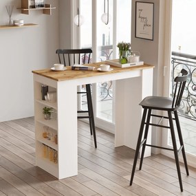 Barový stůl ST1 120 cm borovice Atlantic/bílý