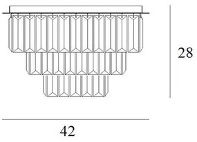MAXLIGHT C0205 - Stropné svietidlo MONACO 9xG9/40W/230V pr. 42 cm zlatá