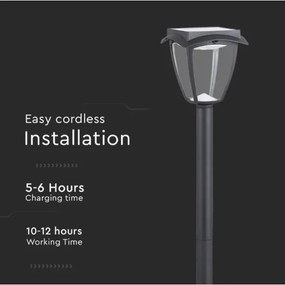 LED Solárna lampa LED/2W/230V 93 cm 3000/6000K IP65 2200 mAh