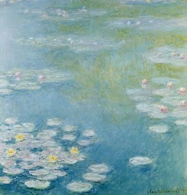 Monet, Claude - Umelecká tlač Nympheas at Giverny, 1908, (40 x 40 cm)