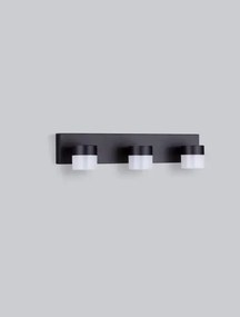 LED čierne nástenné svietidlo Teko 3