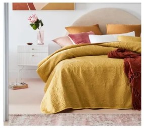 Sammer Žltý prehoz na posteľ s originálnym prešívaním v rozmere 200x220 cm 5908224067050