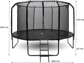 Záhradná trampolína SkyFlyer + rebrík 12FT (366 cm)
