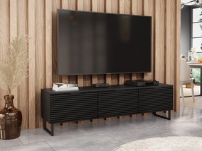 TV stolík/skrinka Kotoni 150, Farby: Čierny grafit + Čierna