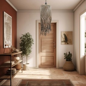 Toolight Toolight, stropné svietidlo 1xE27, APP1276-1CP, čierna-prírodná hnedá, OSW-02460