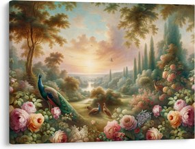 Obraz - Pávy v záhrade (70x50 cm)
