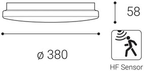 LED2 JOTA 38 HF, W 24W 3CCT 3000K/4000K/6000K 1340451