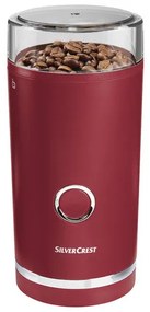 SILVERCREST® KITCHEN TOOLS Elektrický mlynček na kávu SKMS 180 A1 (červená) (100362245)