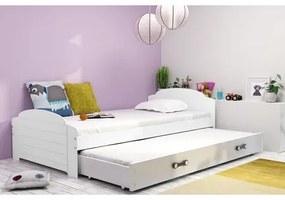 Výsuvná detská posteľ LILI biela 200x90 cm Sivá