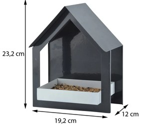 Kŕmidlo pre vtáky Easy, 23x19x12 cm, kov, čierna