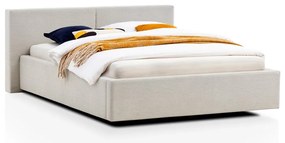 Béžová čalúnená dvojlôžková posteľ bez roštu 140x200 cm Cube – Meise Möbel