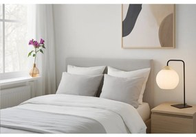 Stolná lampa Costa, 1x biele sklenené tienidlo, b/g