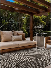 Čierny/krémovobiely vnútorný a vonkajší koberec 160x230 cm Haringey Barkham – Ted Baker