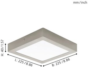 Eglo 94526 - LED stropné svietidlo FUEVA 1 LED/16,5W/230V