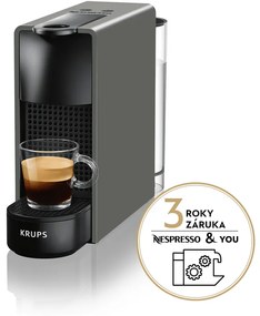 Kapsulový kávovar Krups Nespresso Essenza Mini XN110B10 šedý