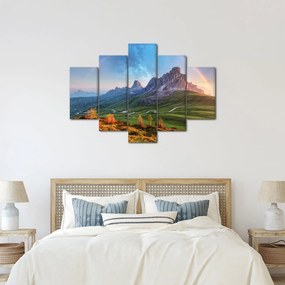 Obraz dúhy nad skaliskami (150x105 cm)