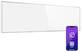 Klarstein Wonderwall 300 Smart, infračervený ohrievač, 30 x 100 cm, 300 W, týždenný časovač, IP24, biely