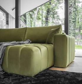 Rohová sedačka U s rozkladom Brava U L - svetlozelená