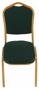 Tempo Kondela Stohovateľná stolička, zelená/zlatý náter, ZINA 3 NEW