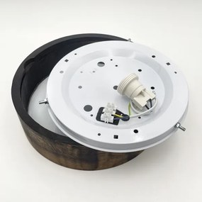 Stropné svietidlo OAK SMOKY 1xE27/15W/230V, pr. 27,5 cm, dub tmavohnedý