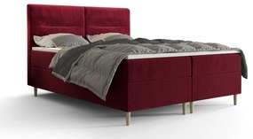 Manželská posteľ Boxspring 140 cm Saruta (bordová) (s matracom a úložným priestorom). Vlastná spoľahlivá doprava až k Vám domov. 1056343