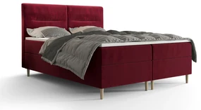 Manželská posteľ  Boxspring 180 cm Saruta (bordová) (s matracom a úložným priestorom). Vlastná spoľahlivá doprava až k Vám domov. 1047368