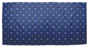 Sablio Uterák Srdiečka na modrej - 70x140 cm