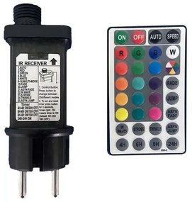 LED RGB Vonkajšia reťaz STRING 13 m 15xLED/0,5W/230V IP44