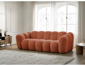 Pohovka z textílie buklé v tehlovej farbe 232 cm Hippolyte – Bobochic Paris