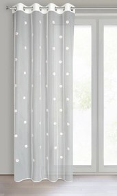 ZÁCLONA NA KRÚŽKOCH ELSA 140X250 CM BIELA