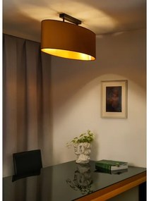 Duolla - Prisadený luster OVAL VEGAN 2xE27/15W/230V hnedá