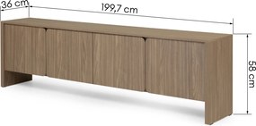 TV stolek Moku 200 cm dub perleťový