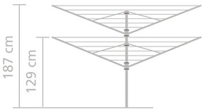 Brabantia Záhradný sušiak Lift-O-Matic 50m s krytom