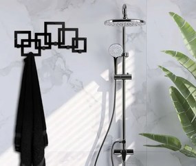 Nástenný vešiak KARDUS čierny