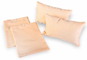 Dekoračný vankúšik s obliečkou 30x20 cm damaškový broskyňový EMI