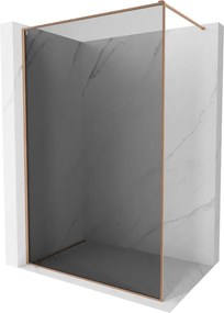 Mexen, Mexen Kioto-XF sprchová stena s rámom 70 x 202 cm, grafit 10 mm, brúsená meď - 800-070-104-65-40-X